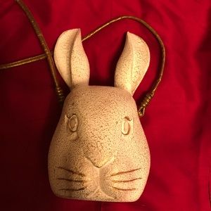 Timmy Woods Grand Rabbit hand carved handbag